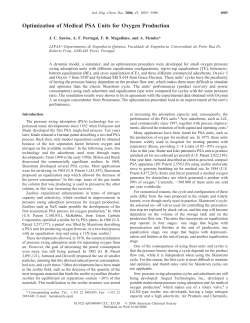 Optimization of Medical PSA Units for Oxygen Production