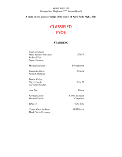 classified fyoe - Metropolitan Playhouse
