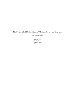 The Portrayal of Nationalism in Tchaikovsky`s 1812 Overture