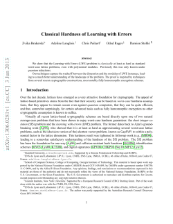 Classical Hardness of Learning with Errors