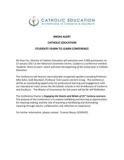media alert &ndash; students yearn to learn conference