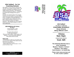USA Softball Central Region Coaches Training