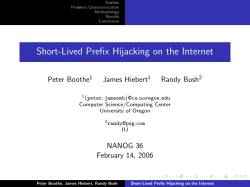 Short-Lived Prefix Hijacking on the Internet