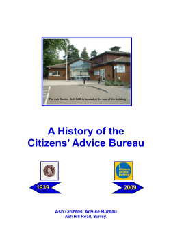 CAB History - Ash Citizens Advice Bureau