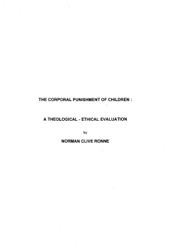 the corporal punishment of children : a theological