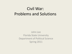Civil War: Problems and Solutions