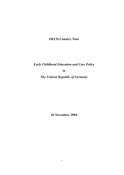 OECD Country Note Early Childhood Education and