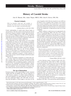 History of Carotid Stroke