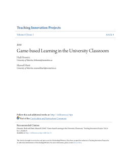 Game-based Learning in the University Classroom