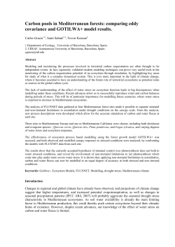 Carbon pools in Mediterranean forests