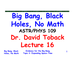 Dr. David Toback Lecture 16