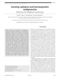 Ionizing radiation and hematopoietic malignancies