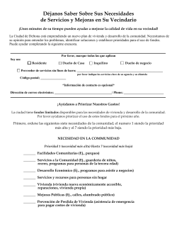 D&eacute;janos Saber Sobre Sus Necesidades de Servicios y