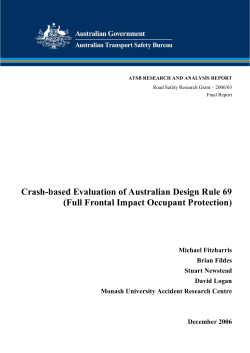 Crash-based Evaluation of Australian Design Rule 69 (Full Frontal