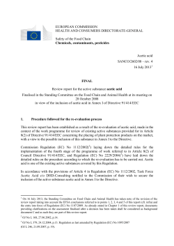 Conditions of approval 2013 - European Commission