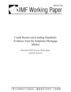 Credit Booms and Lending Standards: Evidence from the Subprime