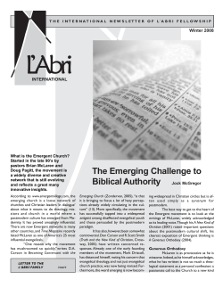 The Emerging Challenge to Biblical Authority