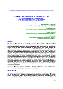 Student Satisfaction In The Context of A Postgraduate