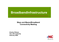 Broadband Infrastructure - Charlie Pittman 2-18-09