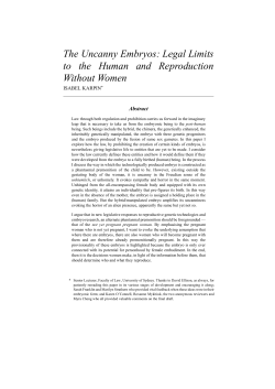 The Uncanny Embryos - The University of Sydney