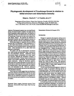 Physiognomic development of Pseudotsuga forests in