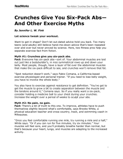 Crunches Give You Six-Pack Abs&mdash; And Other Exercise Myths