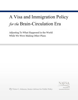 A Visa and Immigration Policy for the Brain-Circulation Era