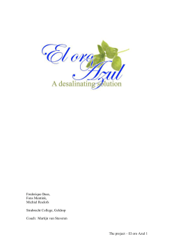 El oro Azul - Profielwerkstuk Natuurkunde