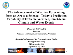 The Advancement of Weather Forecasting from an Art