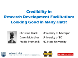Credibility in Research Development Facilitation