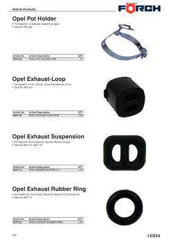 Opel Pot Holder Opel Exhaust-Loop Opel Exhaust Suspension Opel