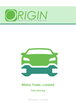 Motor Trade&hellip;created - Origin UW Insurance... Created
