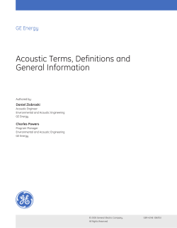Acoustic Terms, Definitions, and General Information