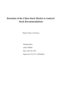 Reactions of the China Stock Market to Analysts` Stock