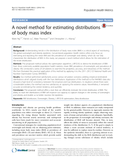 A novel method for estimating distributions of body mass index