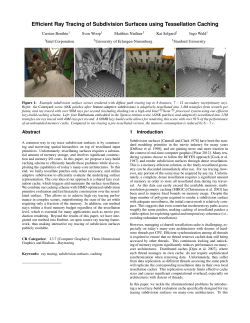 Efficient Ray Tracing of Subdivision Surfaces using