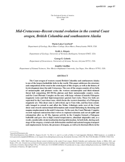 Mid-Cretaceous&ndash;Recent crustal evolution in the central Coast