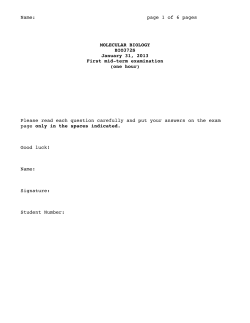 Example mid term exam (2013)