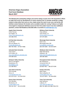American Angus Association Foot Score Database March 2017