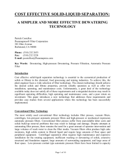 cost effective solid-liquid separation