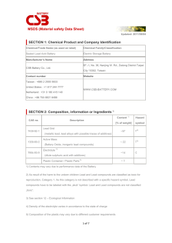 MSDS (Material safety Data Sheet)
