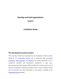 DEVELOP AND LEAD ORGANISATIONS