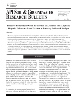 Bulletin 4: Selective Subcritical Water Extraction of Aromatic