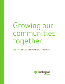 q3 2016 social responsibility report