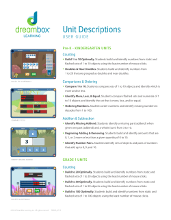 Unit Descriptions - DreamBox Learning