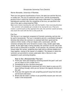 Swimming Turns Checklist