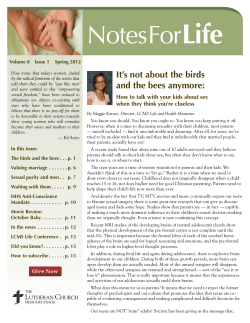 NotesForLife - The Lutheran Church&mdash;Missouri Synod