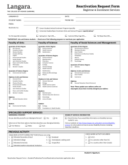 Reactivation Request Form