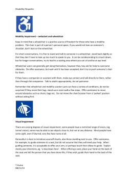 Disability Etiquette T.Hume 08/11/13 Mobility Impairment &ndash; ambulant