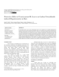 Protective Effect of Uvaria narum Bl. Leaves on Carbon
